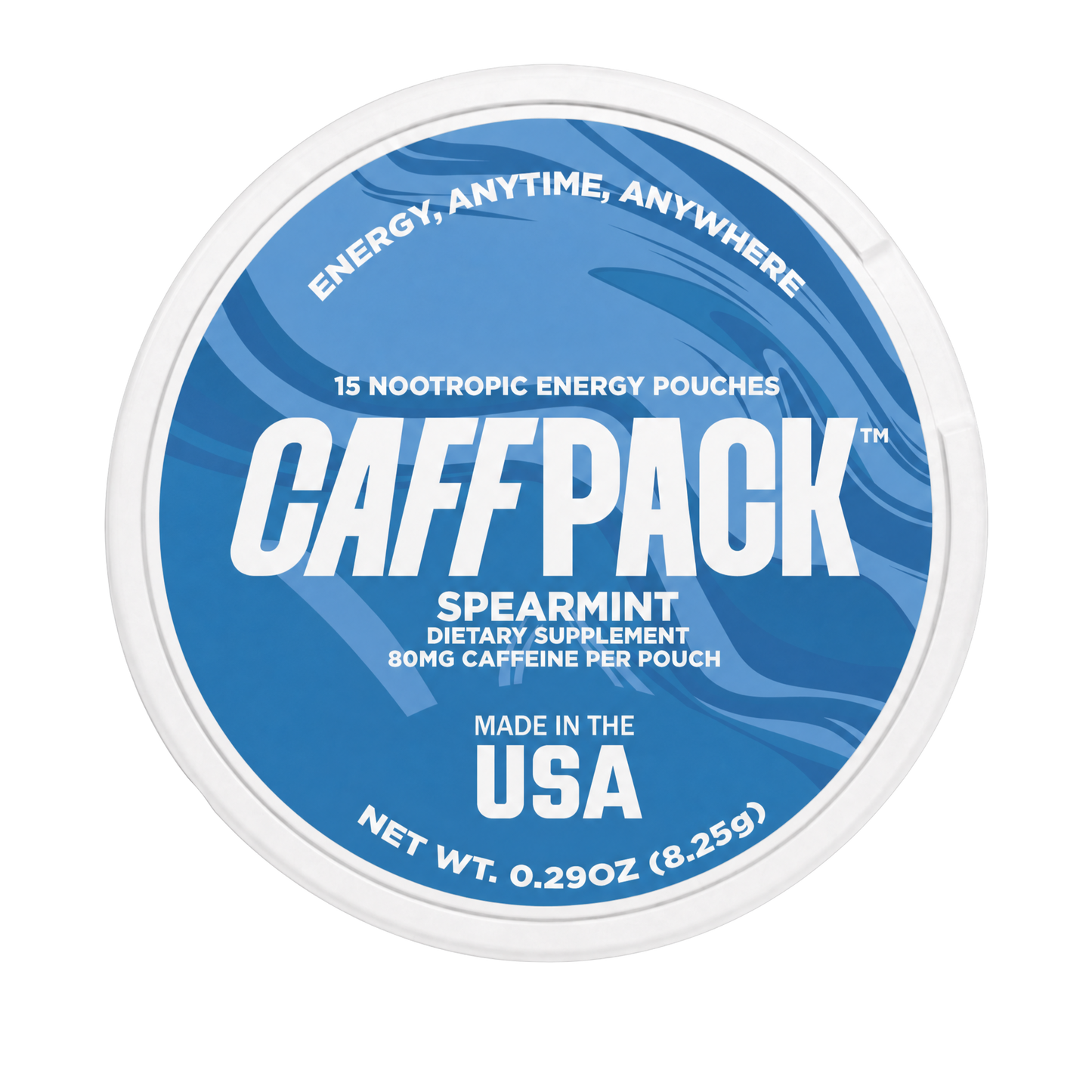 Spearmint Nootropic Caffeine Energy Pouches – 80mg