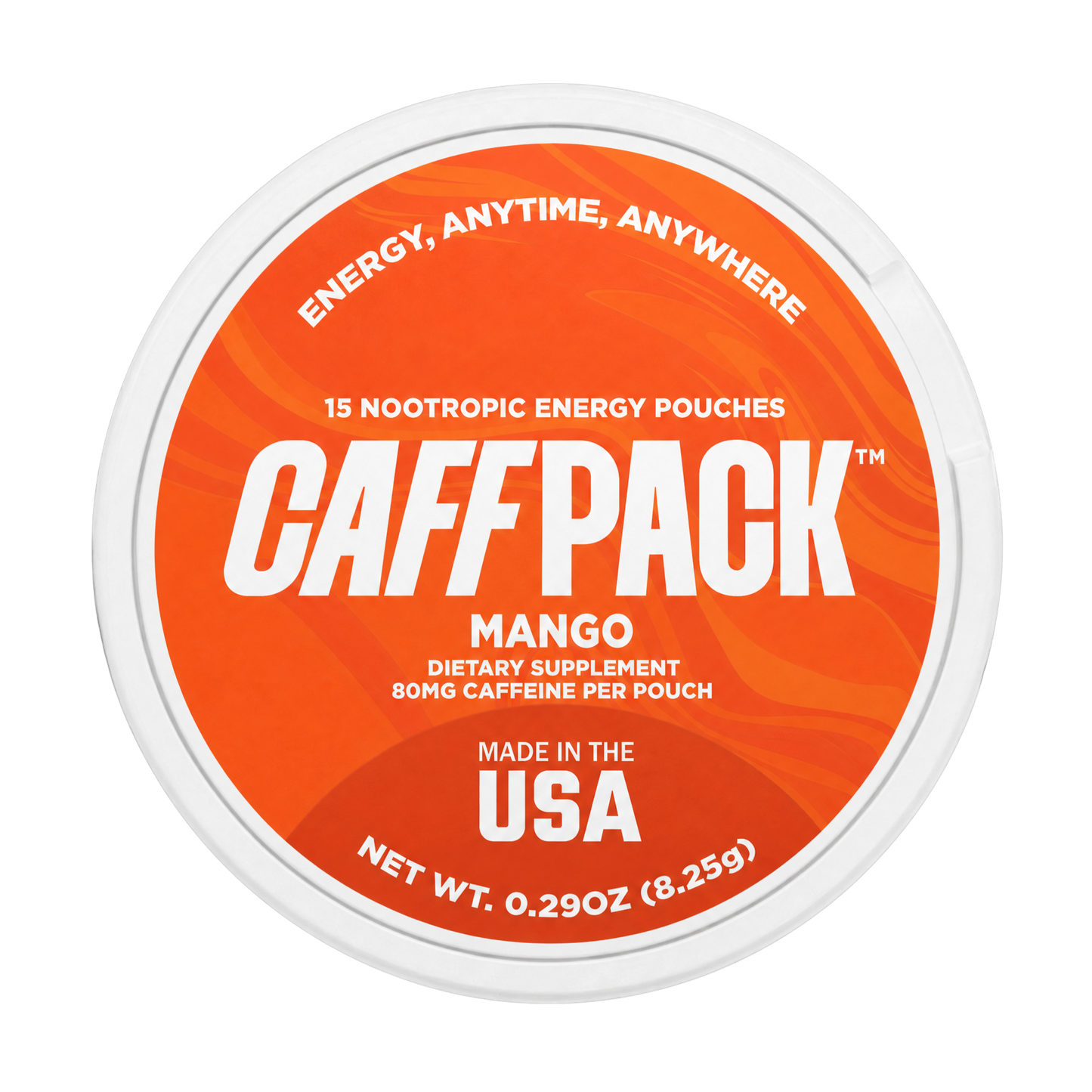 Mango Nootropic Caffeine Energy Pouches – 80mg