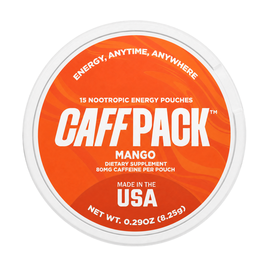 Mango Nootropic Caffeine Energy Pouches – 80mg