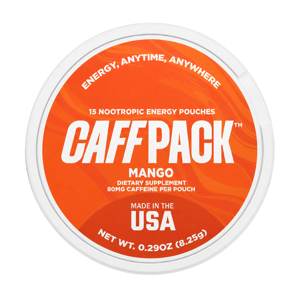 Mango Nootropic Caffeine Energy Pouches – 80mg