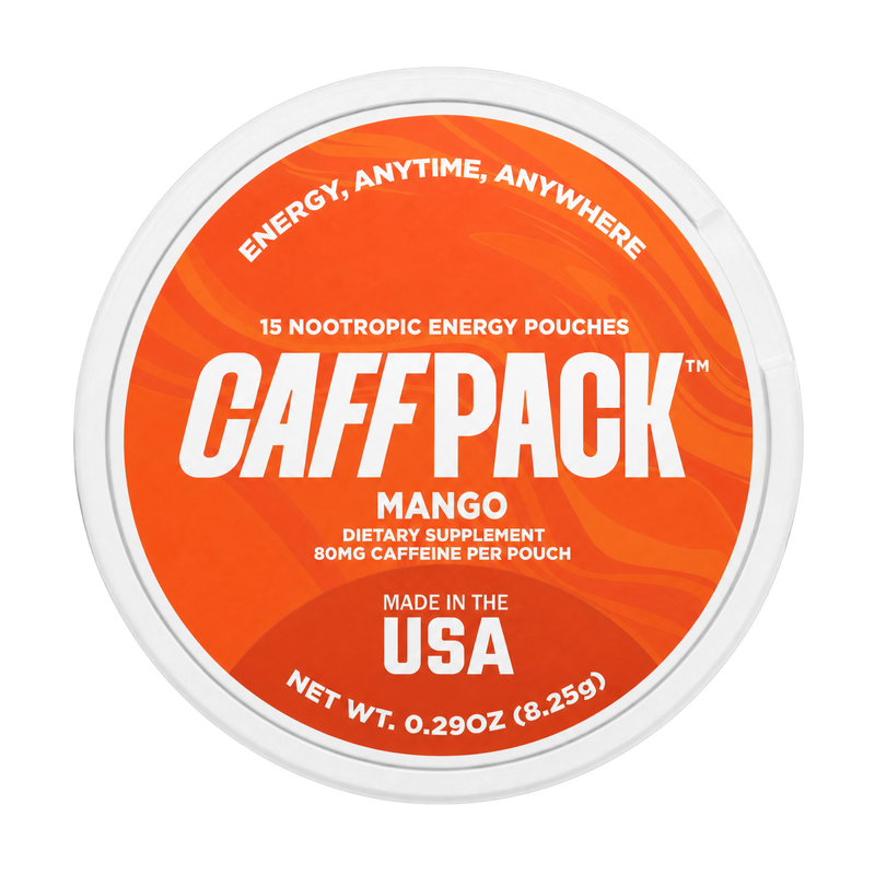 Mango Nootropic Caffeine Energy Pouches – 80mg