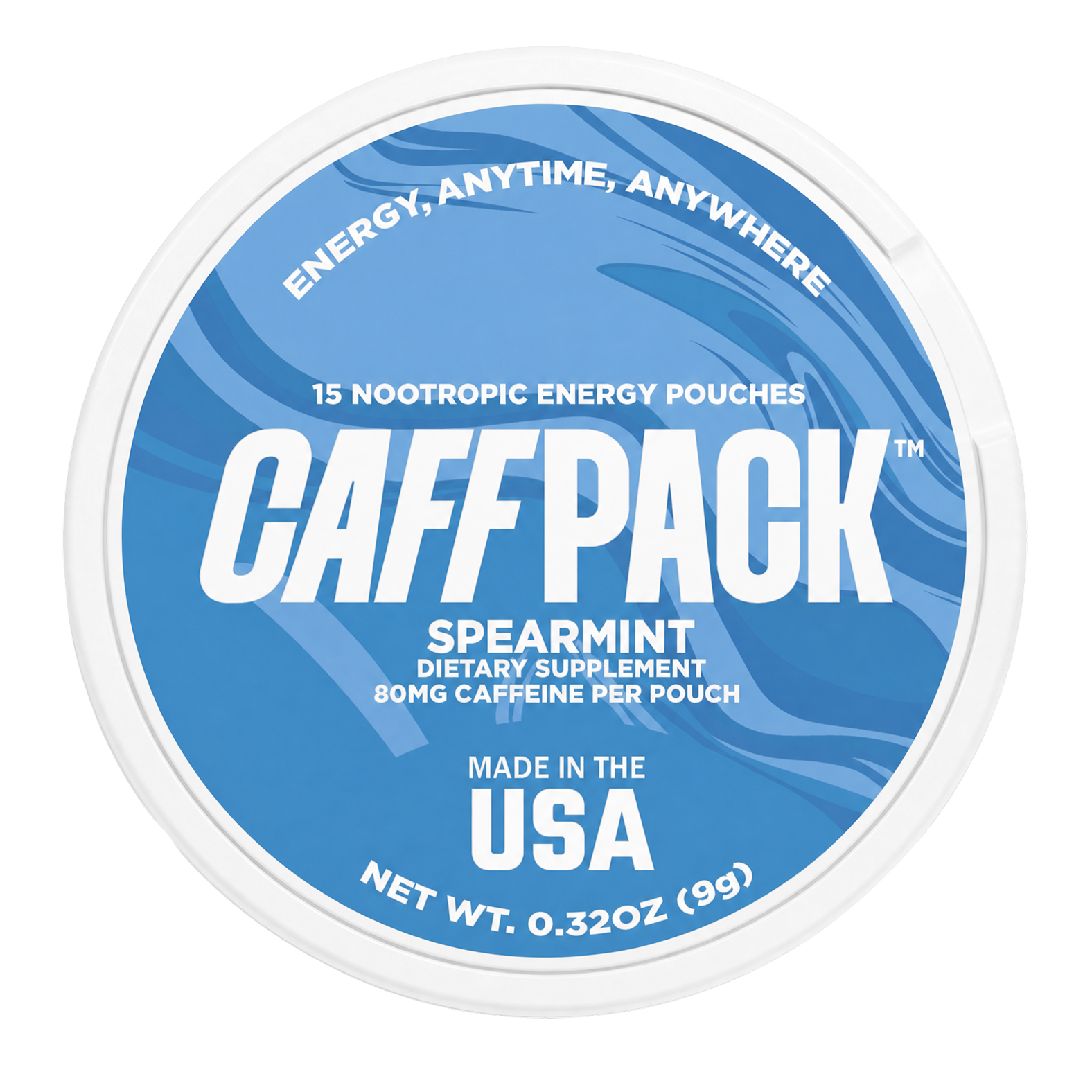 Spearmint Nootropic Caffeine Energy Pouches – 80mg